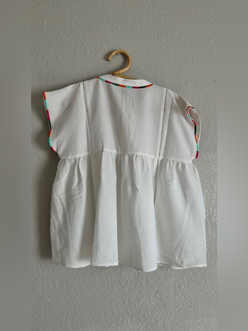 NWT THML White Floral Embroidered
Peasant Blouse - Picture 2 of 3